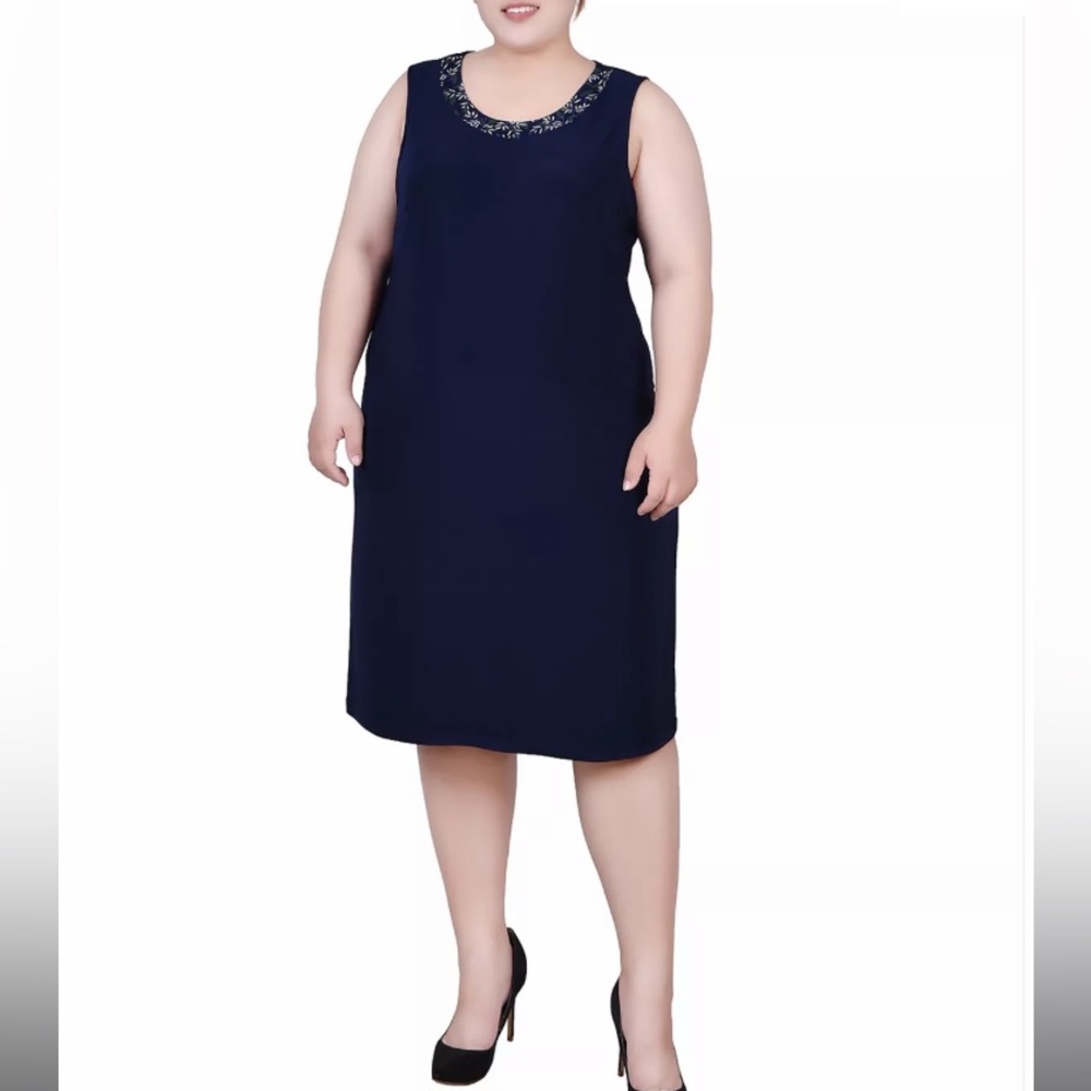 NY Collection | NWT Women’s 2 Piece Set Floral Sheer Cardigan & Dress - Picture 2 of 8